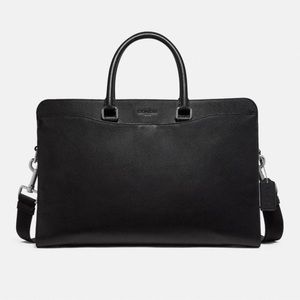 NWT Coach Beckett Structured Briefcase Black w/ Laptop Pocket 🖤 Slight Indent